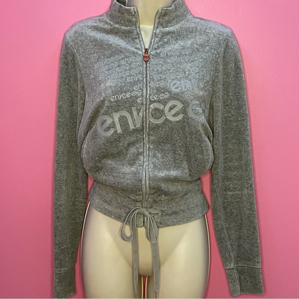 Enyce Gray Zip-Front Women's Sweater Jacket